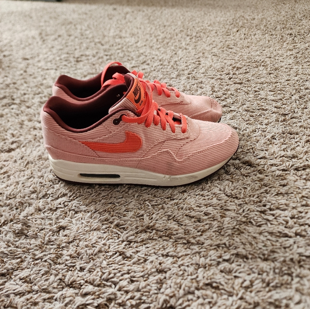 Nike Air Max 1 Premium Coral Stardust Corduroy Mens 9.5